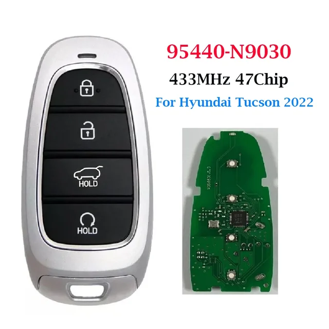 

Умный дистанционный брелок для Hyundai Tucson 2021-2022 PN 95440-N9020 95440-N9030 95440-N9040 95440-N9070 N8000 N9000 433 МГц 47 чип