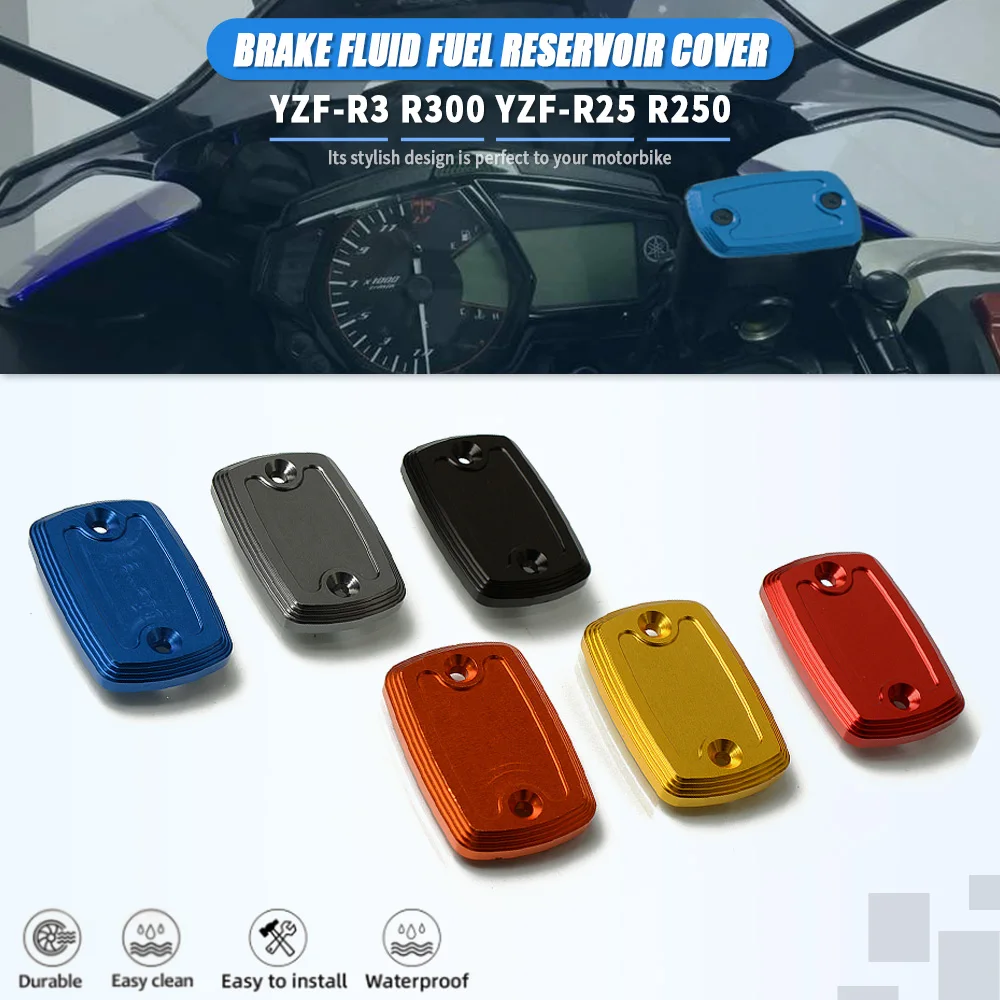 

Motorcycle Brake Fluid Reservoir Engine Oil Filter Cover Cap For YAMAHA YZF-R3 R300 YZF-R25 R250 15-16 Brake Fluid Reservoir Cap