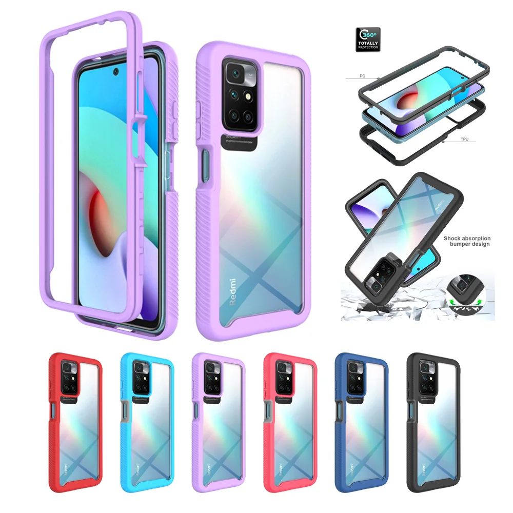 

Redmi 10 Case Protection Heavy Duty Bumper Back Clear TPU Phone Cover for Redmi 9T K40 Note 9T 10 Pro 10S Poco F3 M3