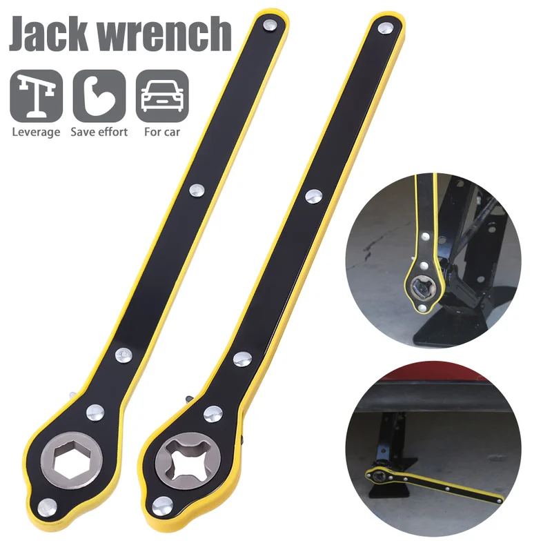 

Labor-saving Wrench Car Labor-Saving Jack Ratchet Wrench Garage Tire Wheel Lug Removal Car Labor Saving Key Jack Rocker Arm