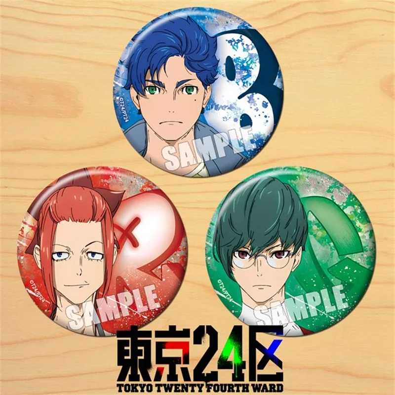 

Japan Anime Tokyo 24-ku Tokyo 24th Ward Aoi Shuuta Akagi Ran Badges Cosplay Costume Garniture Itabag Bedge Brooch Pin DADGE Toy