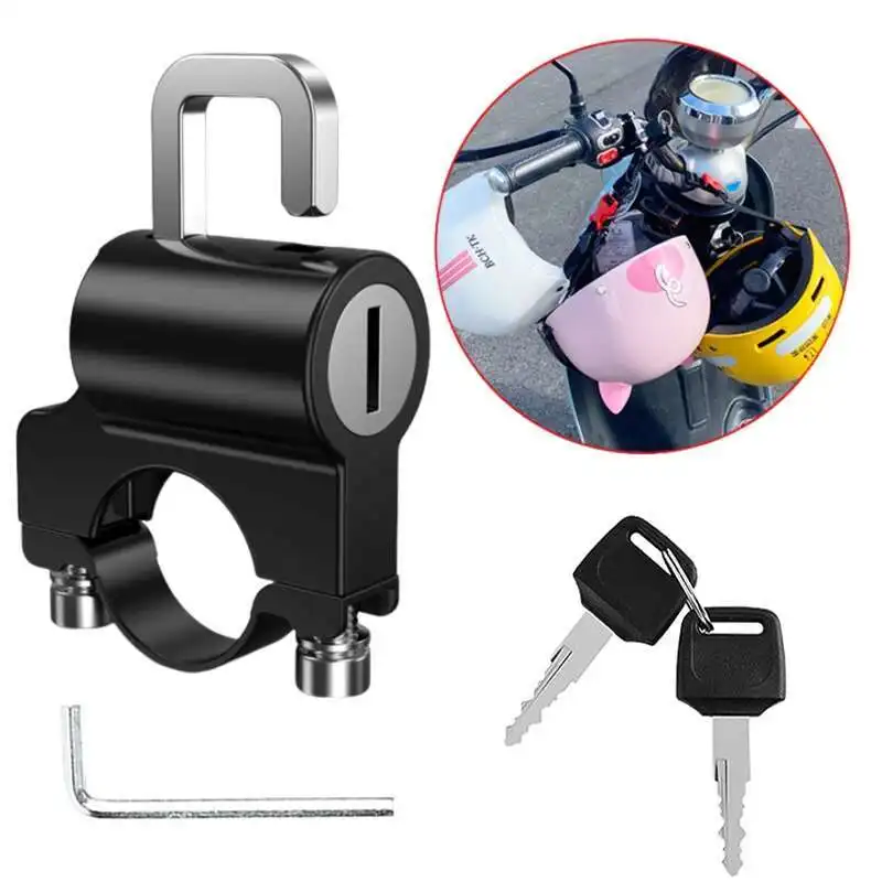 

Универсальный мотоциклетный шлем, противоугонный фиксированный крепление на руль, велосипедный электрический мотоцикл, защитный замок, аксессуары