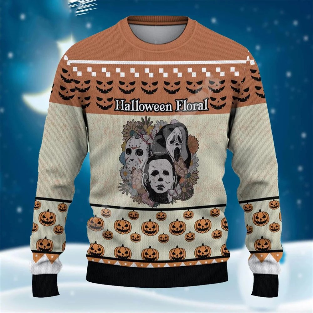 Рождественский свитер с рисунком рождественской елки Санта Клауса тату животных