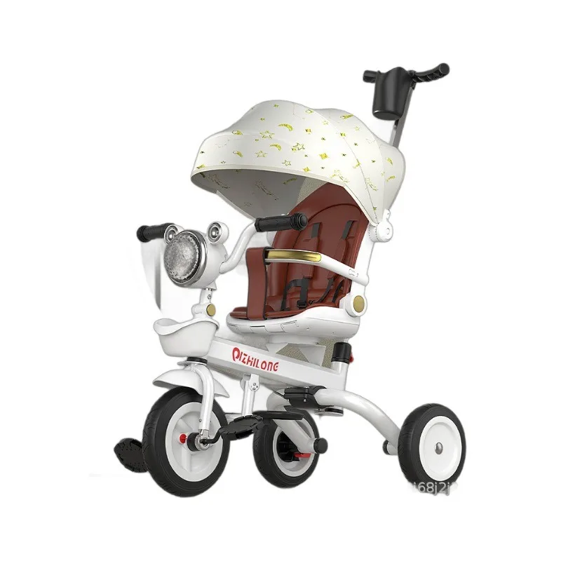 Детские трехколесные велосипеды многофункциональные складные могут сидеть и