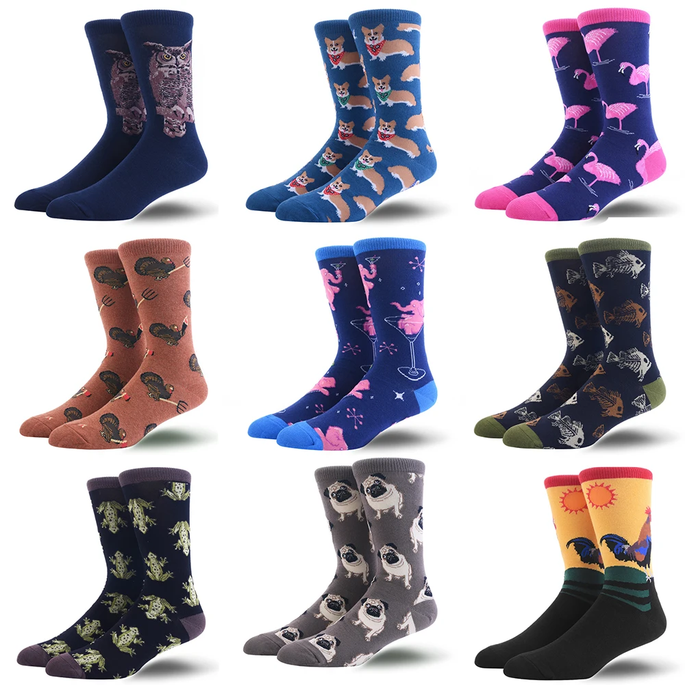 

2021 new European and American style long tube women's socks trendy socks shark fawn mid tube socks