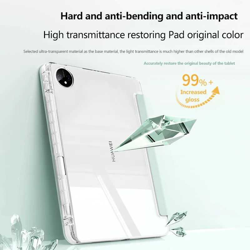 Прозрачный акриловый чехол для Xiaomi Redmi Pad SE 8 7 4G 11 7Pro 2 2024 6 5 Pro Y откидная крышка со