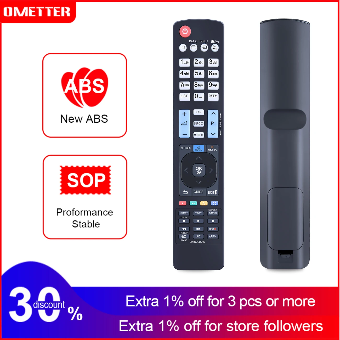 

AKB73615306 Replace Remote Control for LG LCD LED Smart TV