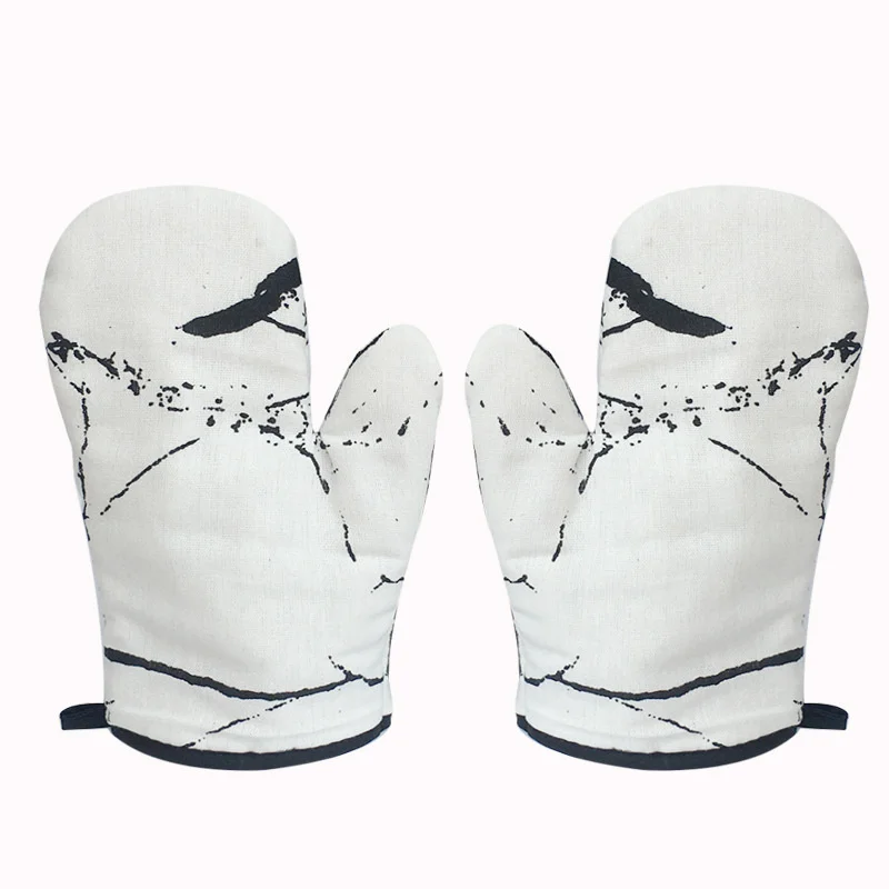 

2pcs Marbling Print Oven Mitt Glove Pad Plaid Kitchen Microwave Anti-Hot Insulation Mat Baking Cooking Tools Accessories Decor