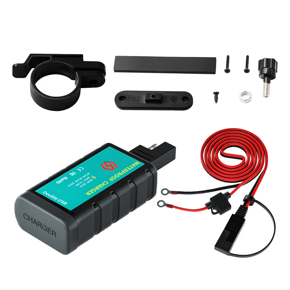 

1 Set Motorbike SAE to USB Port Quick Charging Adapter for Motorcycle