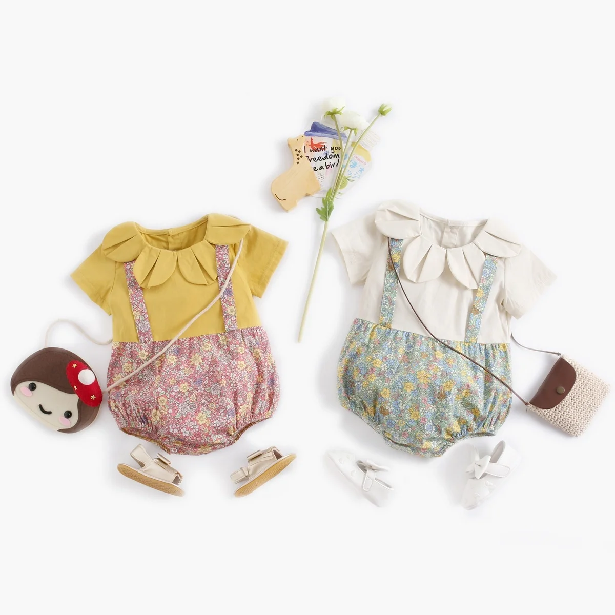 

Clothes for Newborns Girls Bobysuit Newborn Outfit Baby Stuff Short Sleeve Cute Children's Day Photography Props