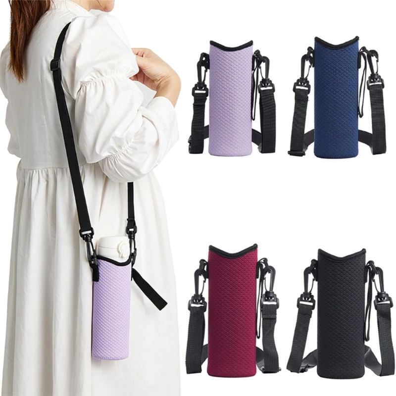

2023 Sport Water Bottle Case Insulated Bag Neoprene Pouch Holder Sleeve Cover Carrier For Mug Bottle With Shoulder Strap