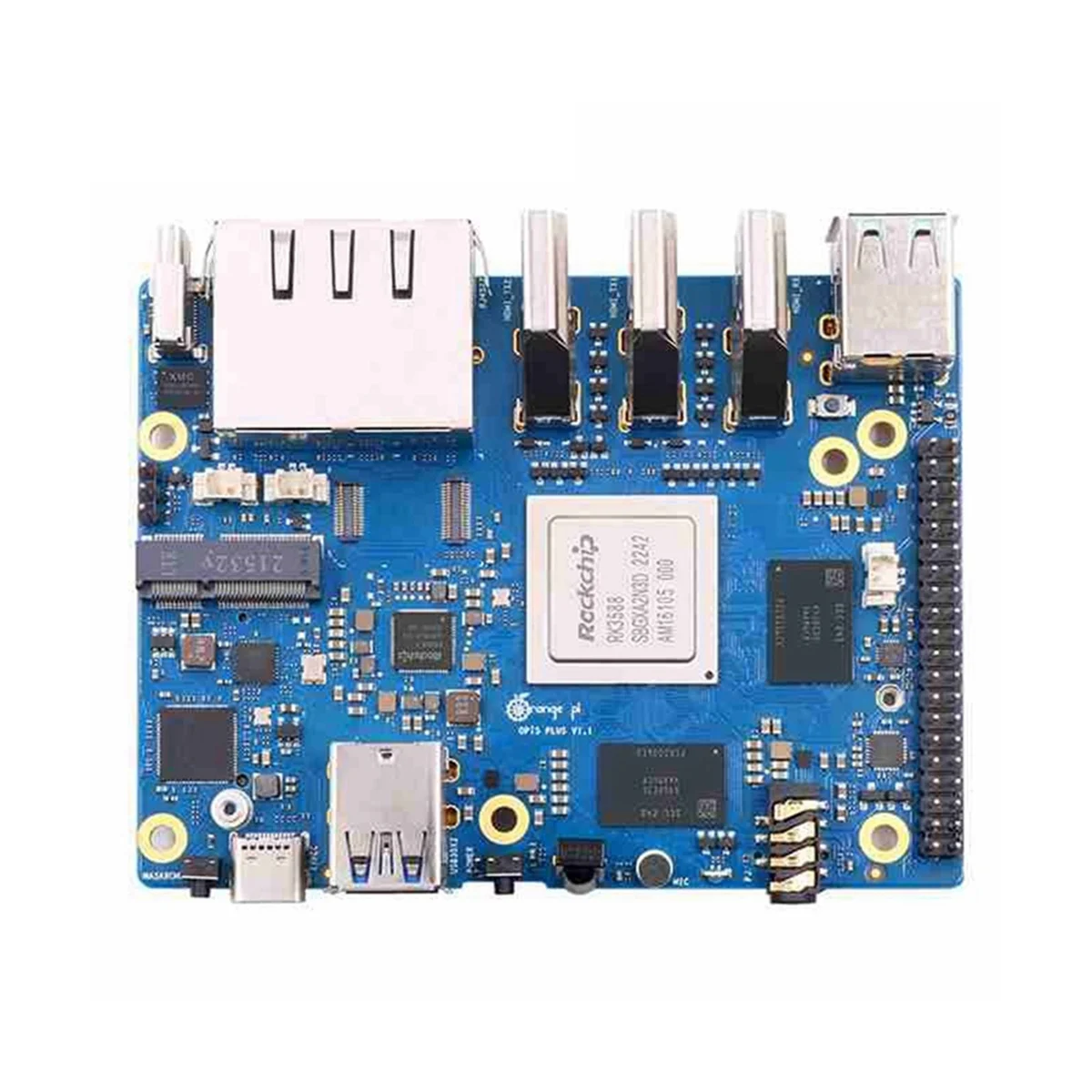 

For Orange Pi 5 Plus 8GB RAM+256GB Emmc Module RK3588 Octa-Core 64-Bit Supports 8K Video 2.5G Supports WiFi6 BT Module