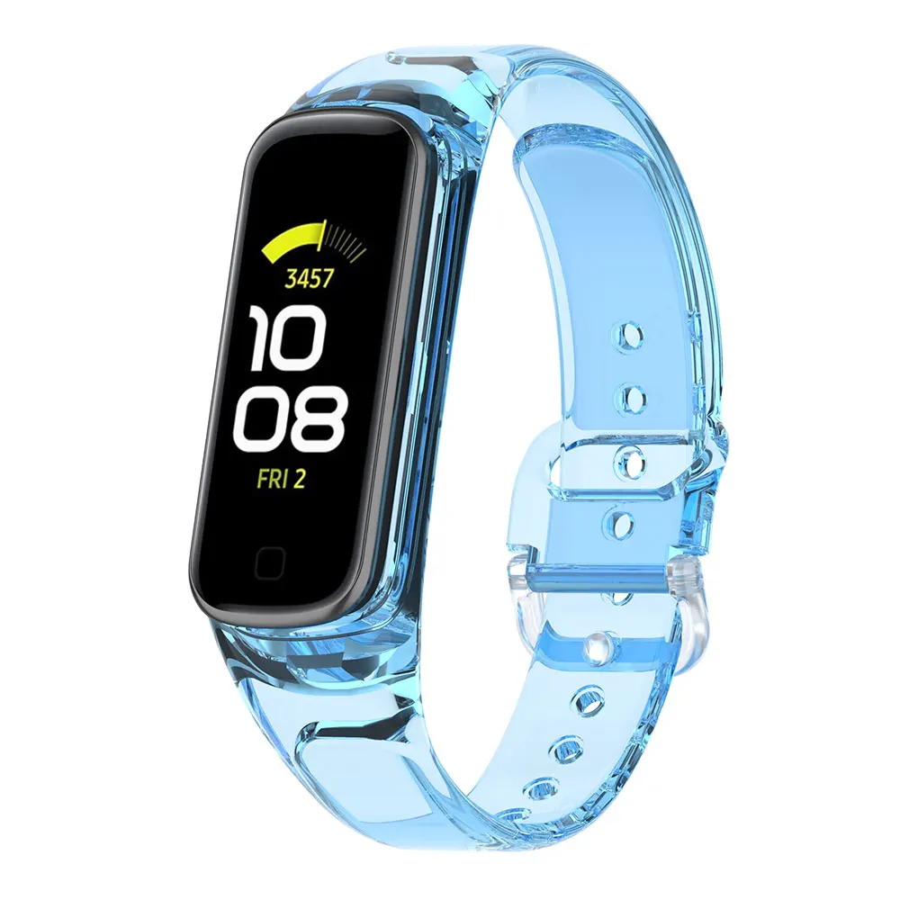 Прозрачный силиконовый ремешок Sunshine Turn Color для умного браслета Samsung Fit 2 R220, замена браслета Galaxy Fit2 on.