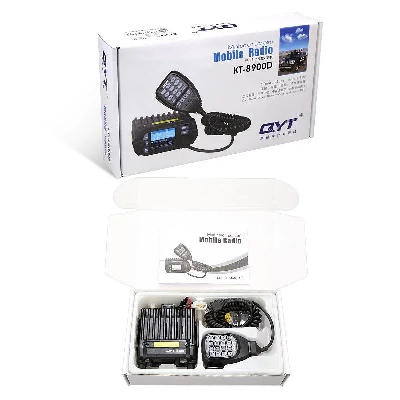 

100 mile walkie talkie QYT KT-8900D Dual band Quad Standby 25W car radio