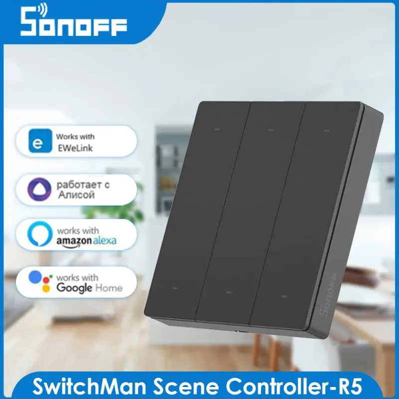 

Умный настенный выключатель SONOFF Wi-Fi M5, 120 дюйма, 1/2/3 клавиши