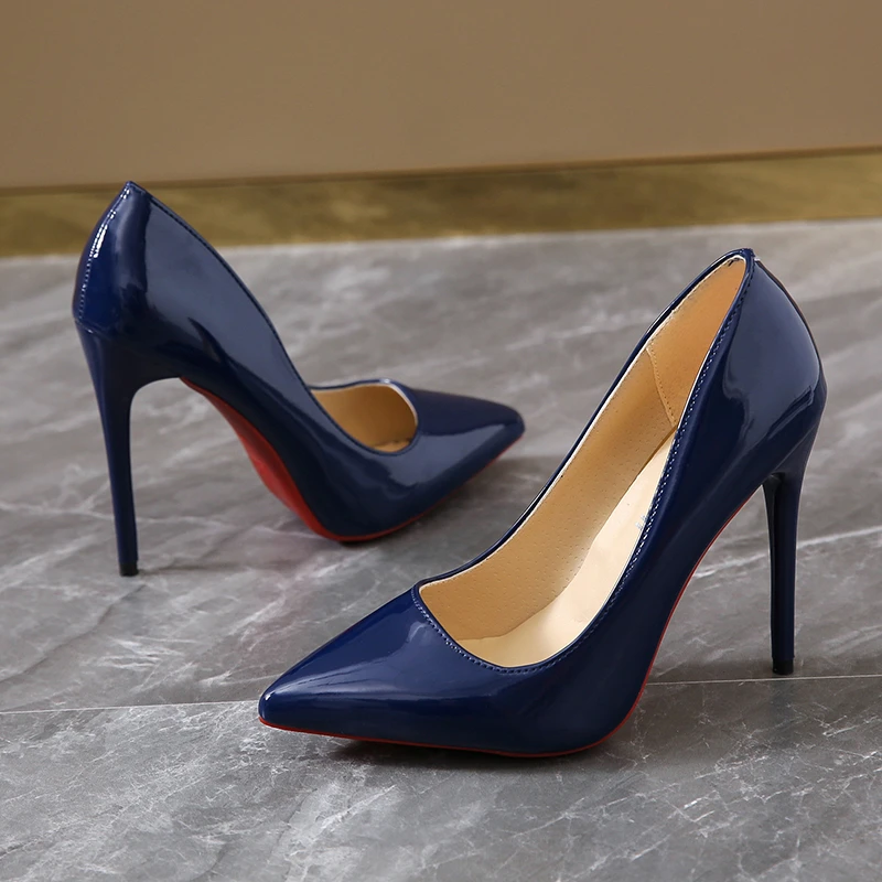 Women Shoes 10cm Thin Stiletto Banquet Wedding Shoes Sexy Pointed Toe Ladies Party Shoes 2023 Fashion High Heels 35-45 Plus Size