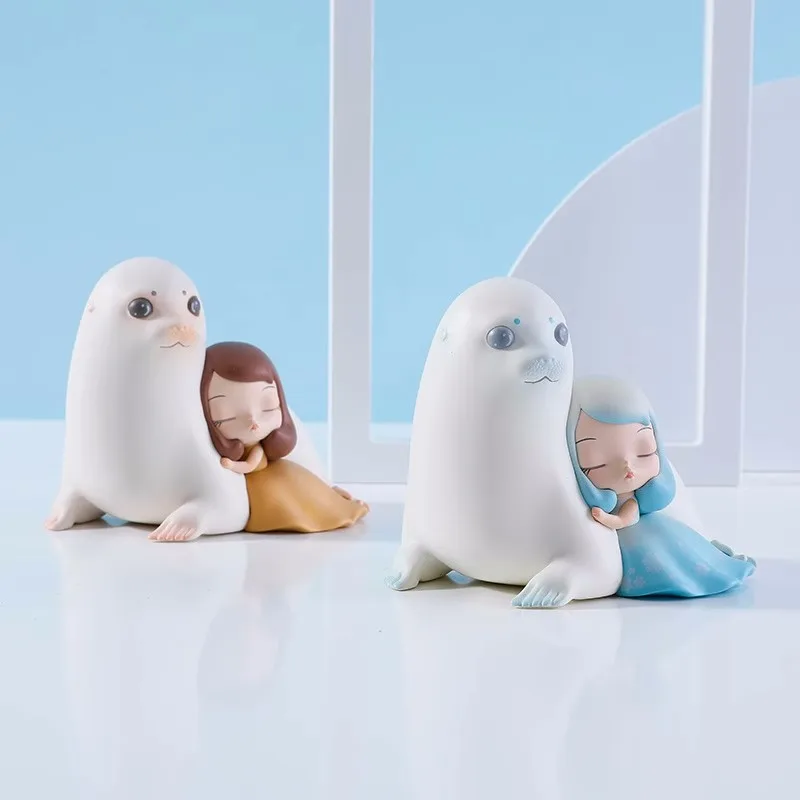 

Kemelife Song of the ocean Series Action Figure Art toys kawaii Cute Seals Dolphin Decoration Animal Anime Figure Girl Gift