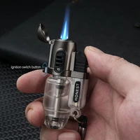 honest genuine cigarette set mini small direct impact lighter inflatable fixed fire portable outdoor transparent oil tank