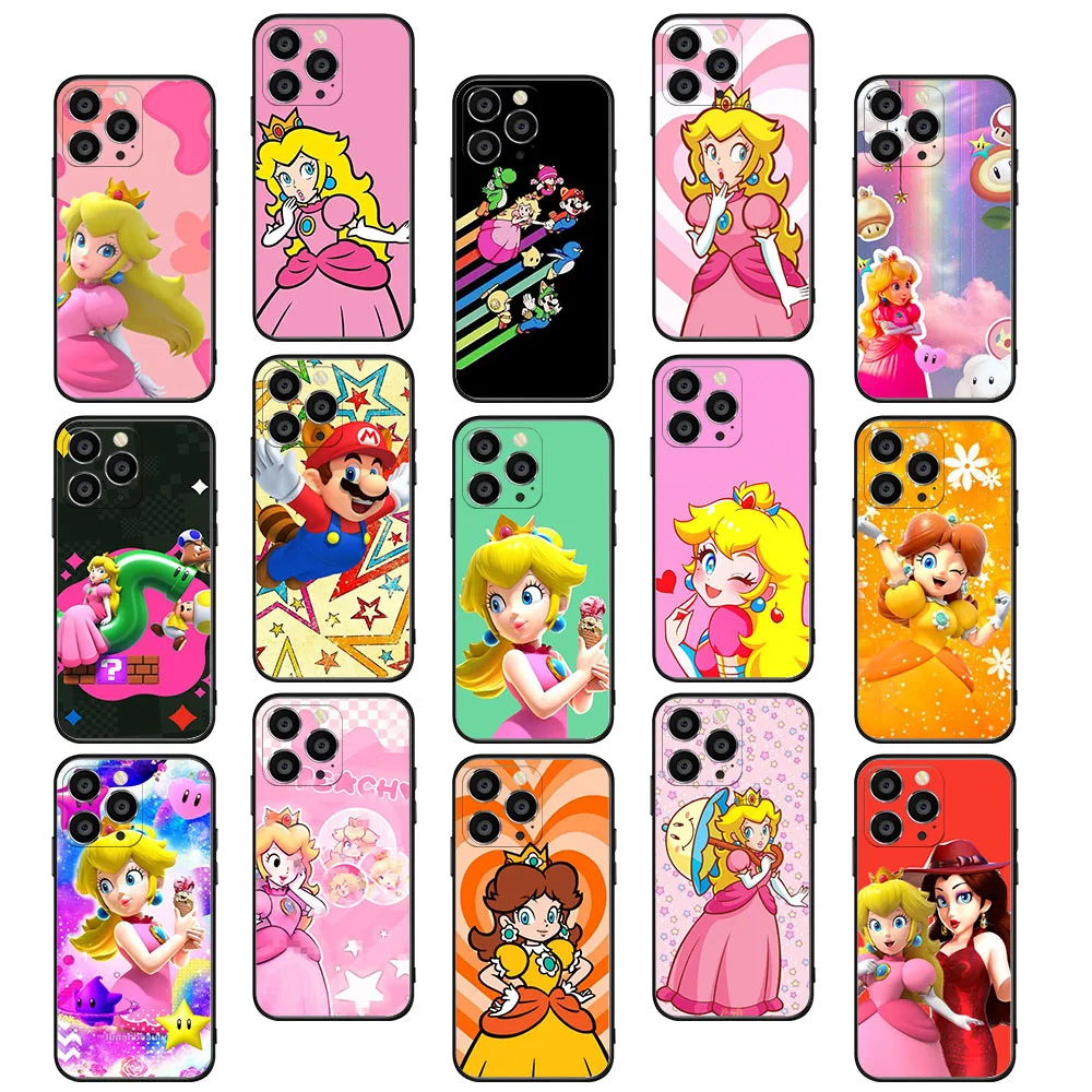Мягкий чехол BY-61 Princess Peach для Xiaomi Poco X3 nfc GT C65 X4 M2 M3 M4 M5 F3 Pocophone F1 F2 C40 Pro