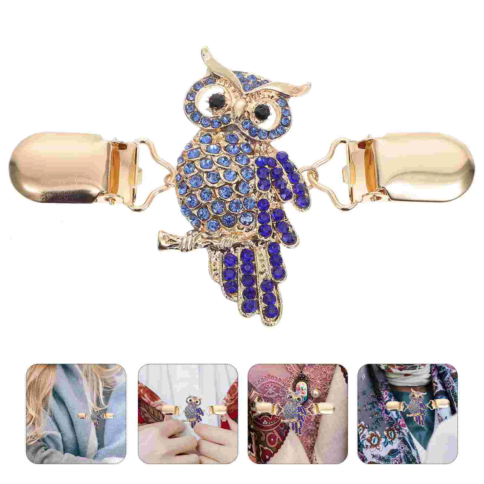 

Women's Vintage Dresses Owl Cardigan Clip Brooch Clothing Accessory Clips Girl Creative Alloy Shawl Shirts Cinch Miss