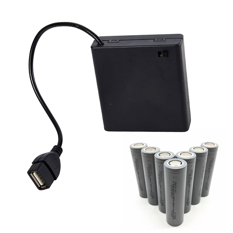 

4 слота AA батареи Внешняя USB перезаряжаемая AA литиевая батарея зарядное устройство