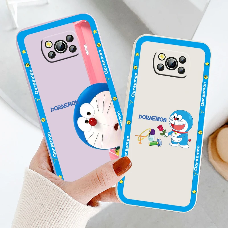 

Cute japanese cartoon doraemon Phone Case For Xiaomi Mi Poco X4 X3 C40 C31 C3 M4 M3 F4 F3 GT Pro NFC Soft Liquid Rope Cover