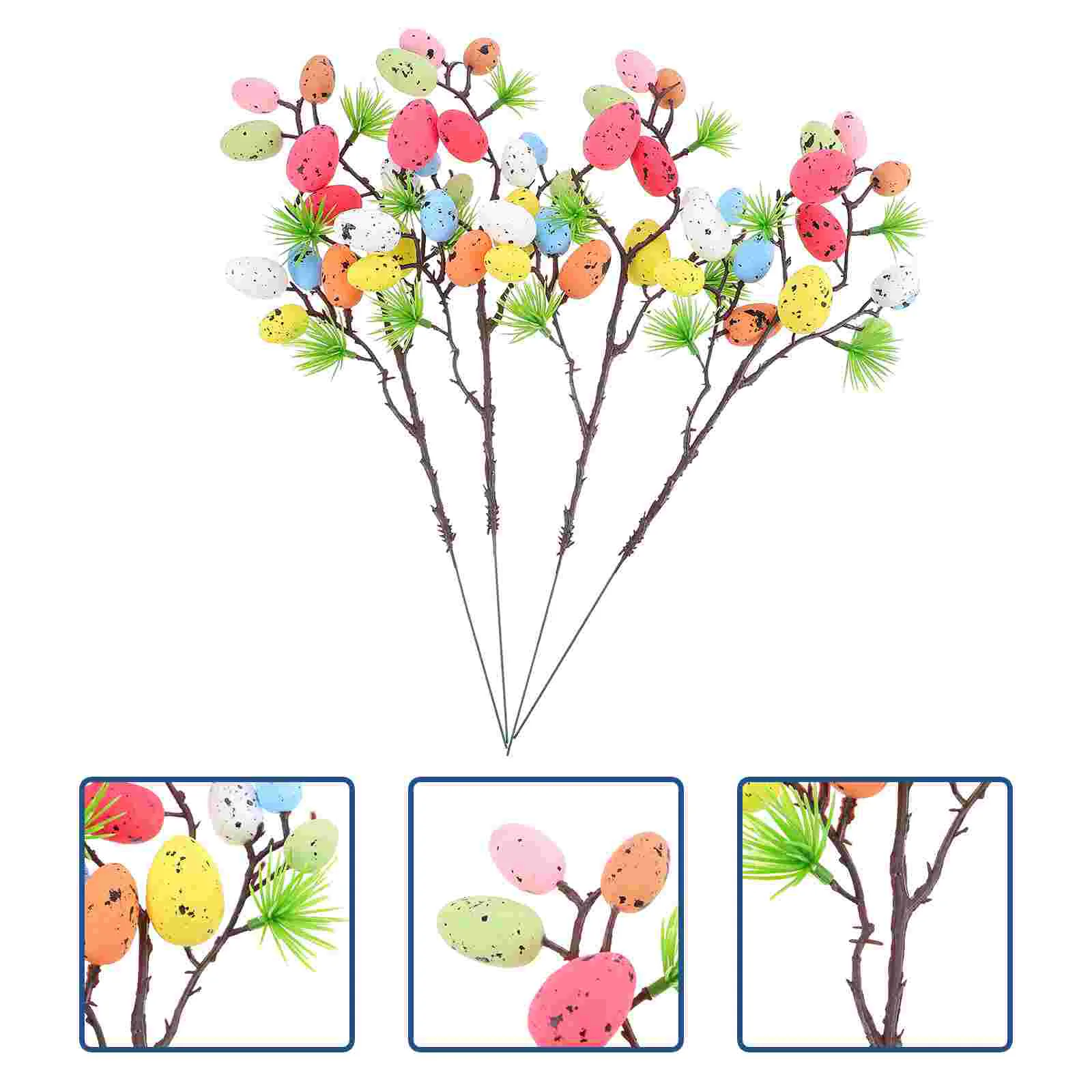 

Easter Picks Tree Branch Egg Spring Decorations Artificial Eggssprays Bouquetfake Party Decoration Branches