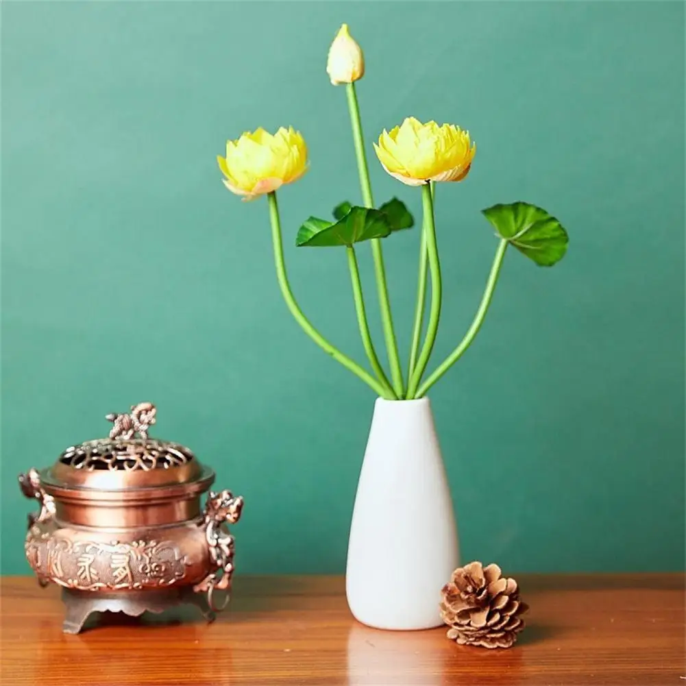 

Zen Mini Artificial Fake Lotus Bud Silk Plastic Flower Wedding Home Floral Decor Artificial Decorations Festive Party Supplies