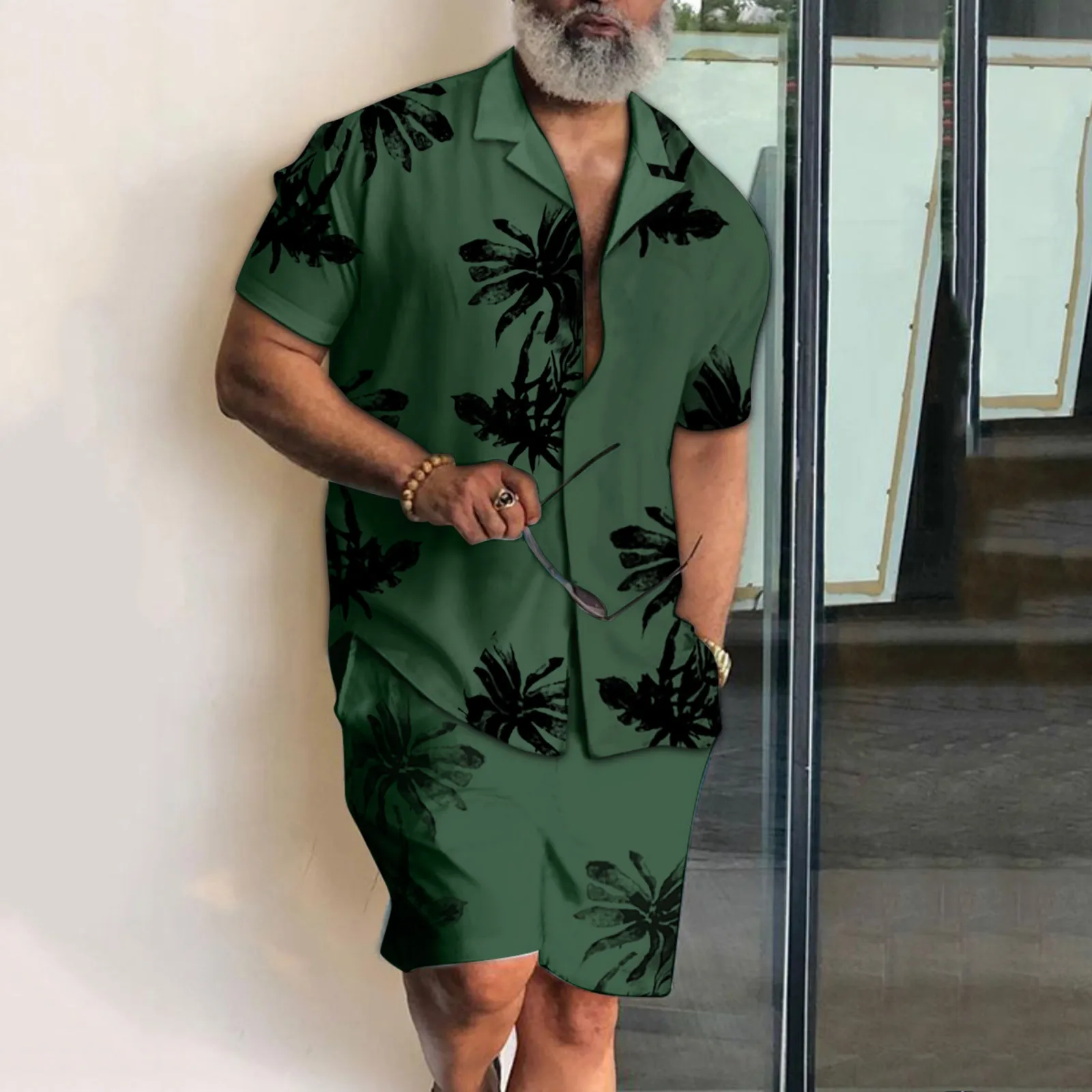 

Men's Large Shirts And Shorts, Shirts And Shorts With 3D Printing, From Luxury Brands To Fashion, Breathable, Two-piece Sets