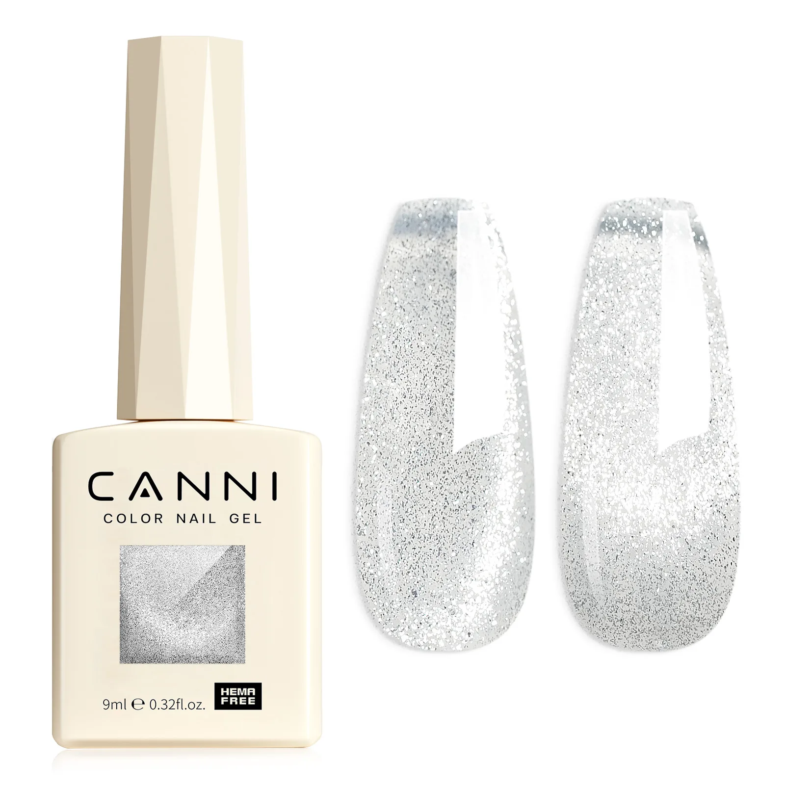 CANNI 9 мл HEMA FREE Гель для ногтей с блестками Silver Cat Магнитный гель-лак для ногтей Galaxy Diamond Sparkle Мягкая текстура Пигмент для ногтей (art.: 3920cc5ef185c) - 3920cc5ef185c
