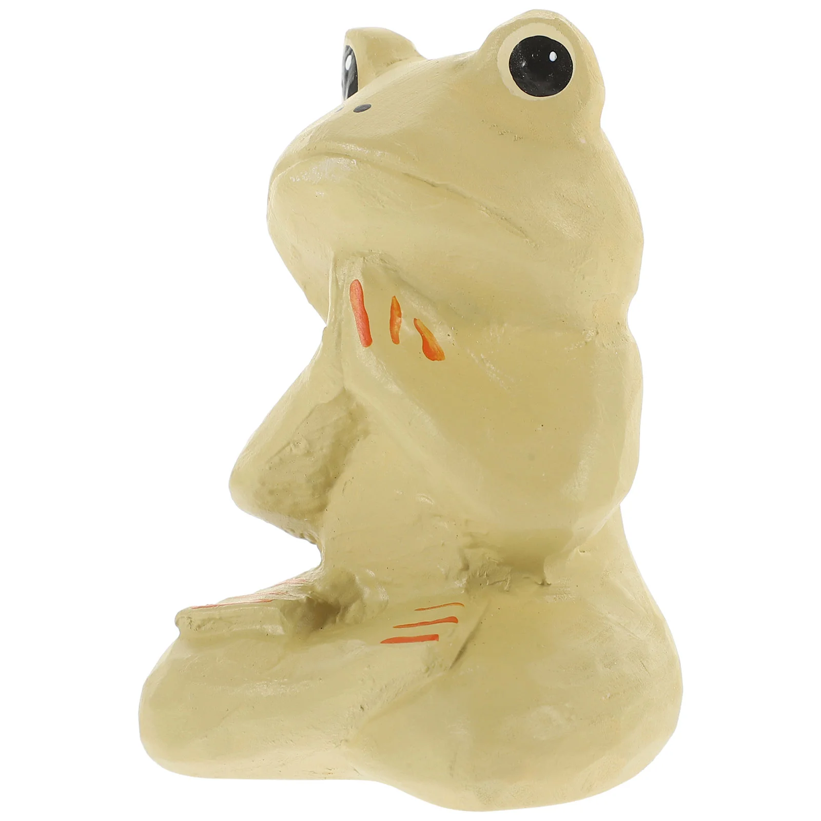 

Wood Carving Frog Statue Wooden Carving Frog Figurine Wood Craft Desktop Decoration Prop