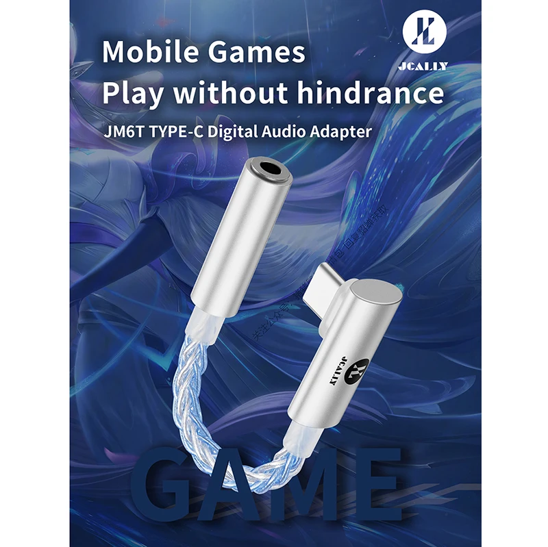 Цифровой портативный декодирующий аудиоусилитель jdly JM6T CX31993 DAC Type-C до 3 5 мм Hi-Fi 32