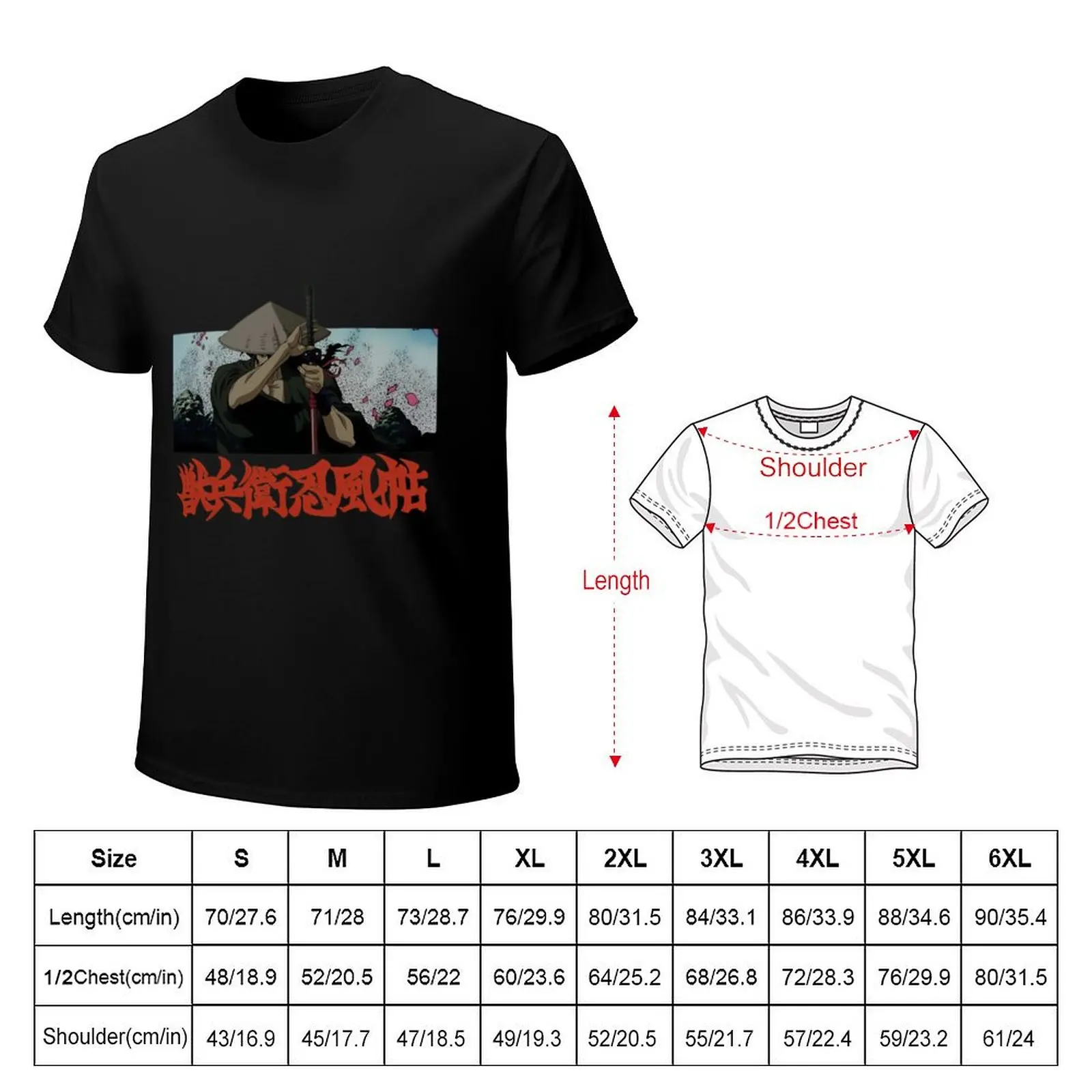 Футболка Ninja Scroll Jubei\t кавайная одежда рубашка на заказ футболки для мужчин с