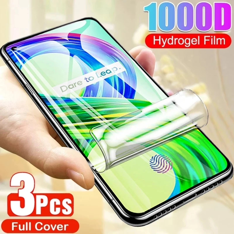 

3Pcs Hydrogel Film For Realme C3 C3i C2 C11 C12 C15 C17 C33 Safety Film For Realme Narzo 10A 20 20A 50 Pro 50A 50i Protector