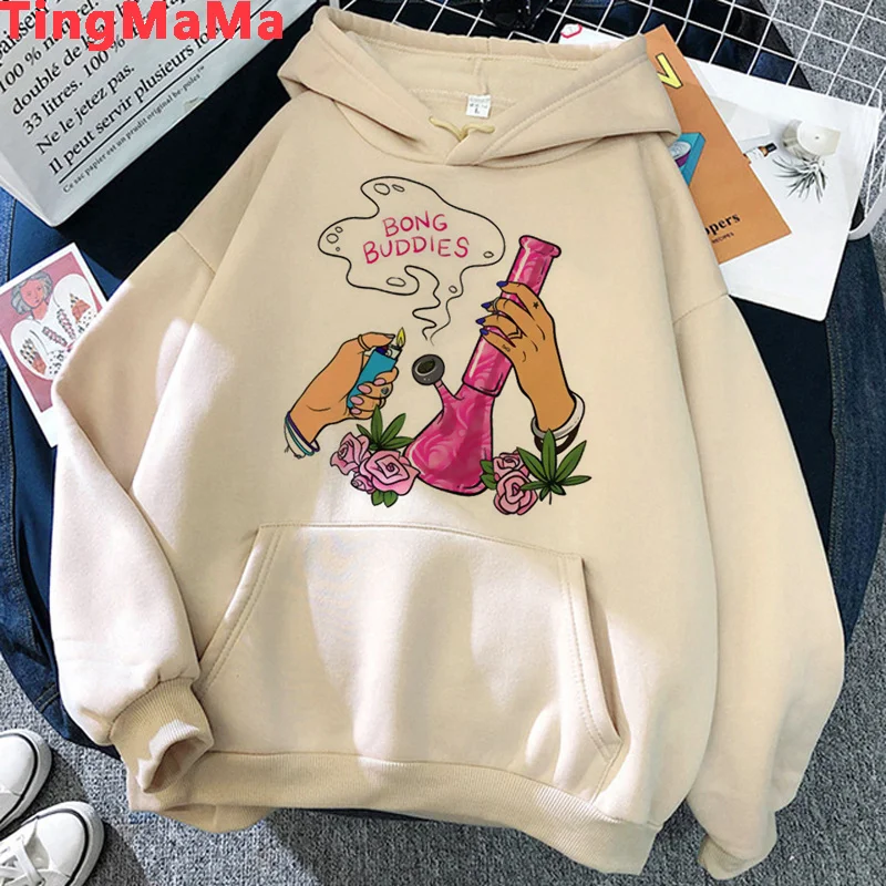 

Bong Weed hoodies female anime grunge y2k aesthetic female sweatshirts graphic