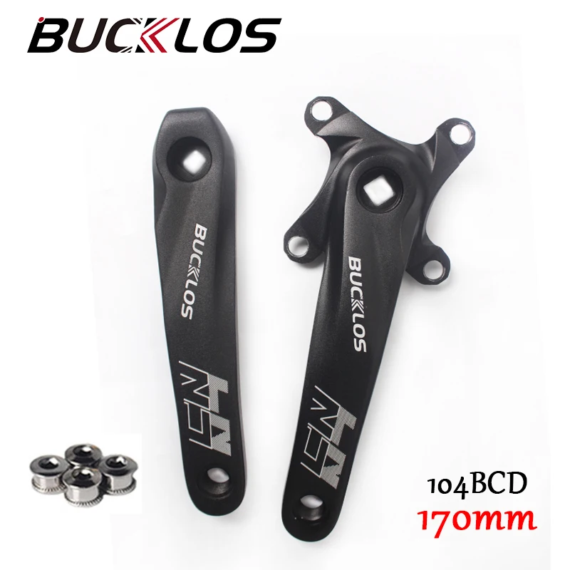 

BUCKLOS Mtb Crank 104BCD 170mm Bicycle Crank Aluminum Ultralight Mountain Bike Cranks for Single/Double/Triple Bicycle Parts