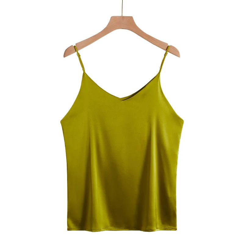 

Women Tops 2022 summer new loose camisole women's fashion hot girl vest white black t-shirt silk vest sleeveless shirt