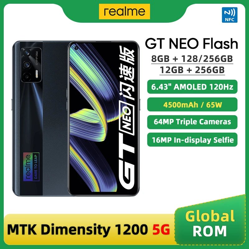 

Смартфон realme GT Neo, 1200 дюйма, 64 мп, 6,43 мА ч, 65 Вт