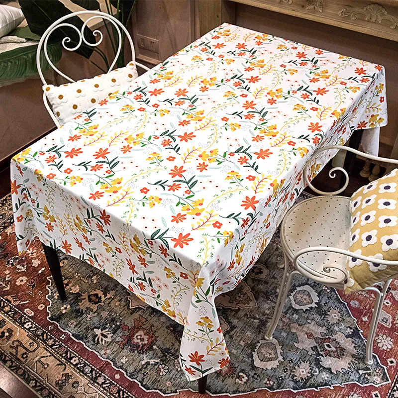 

Корейская Цветочная художественная скатерть, красочные цветы, противоошеломляющая искусственная Обложка, одежда для обеденного стола, кухни, домашний декор