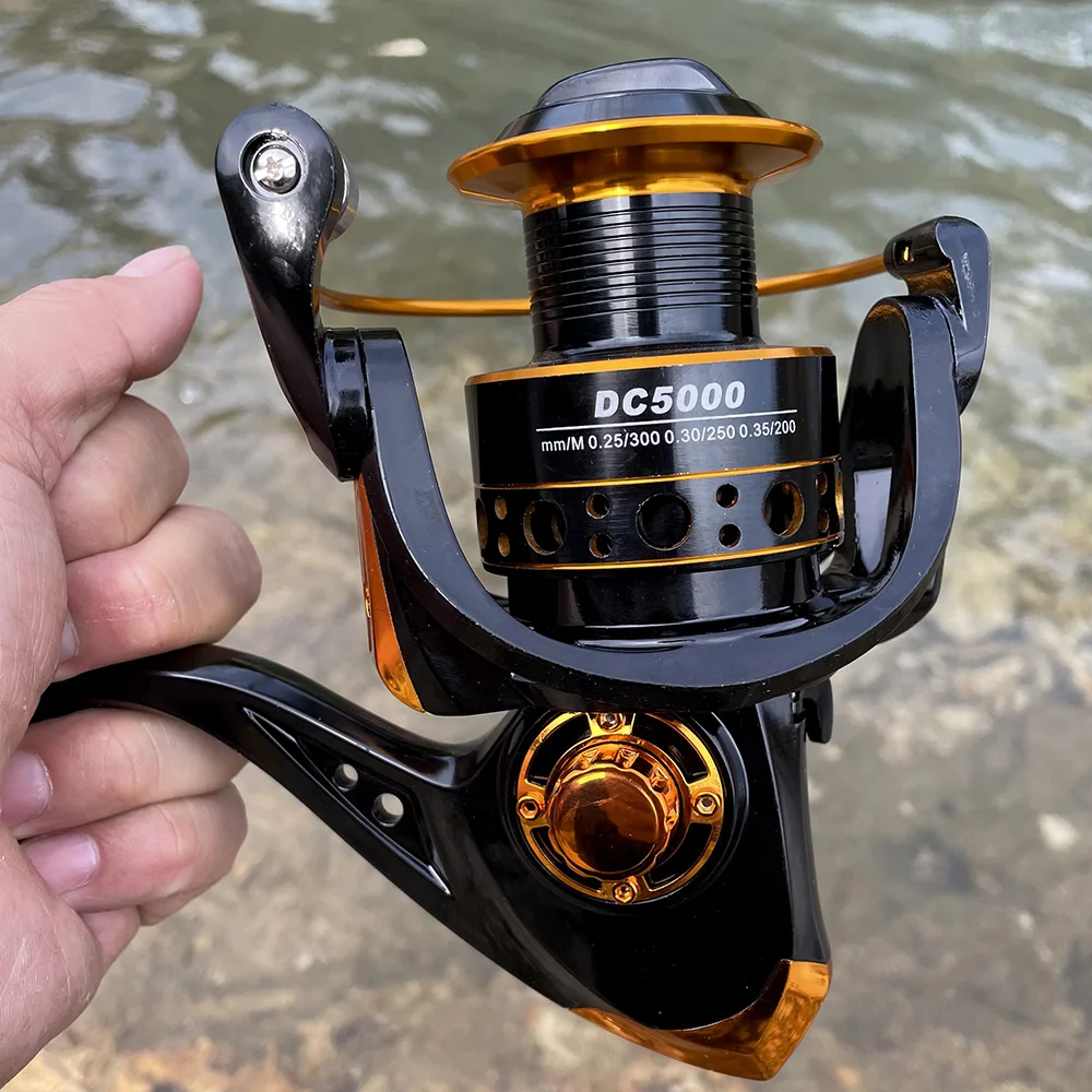 

Катушка из нержавеющей стали серии 1000-7000, максимальное усилие фрикциона 8 кг для морского джиггинга, рыболовная катушка для карпа, гладкая