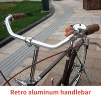 retro fixed bike 25 4mm handlebar bicycle cycling parts bend handle aluminum bar black sliver accessories