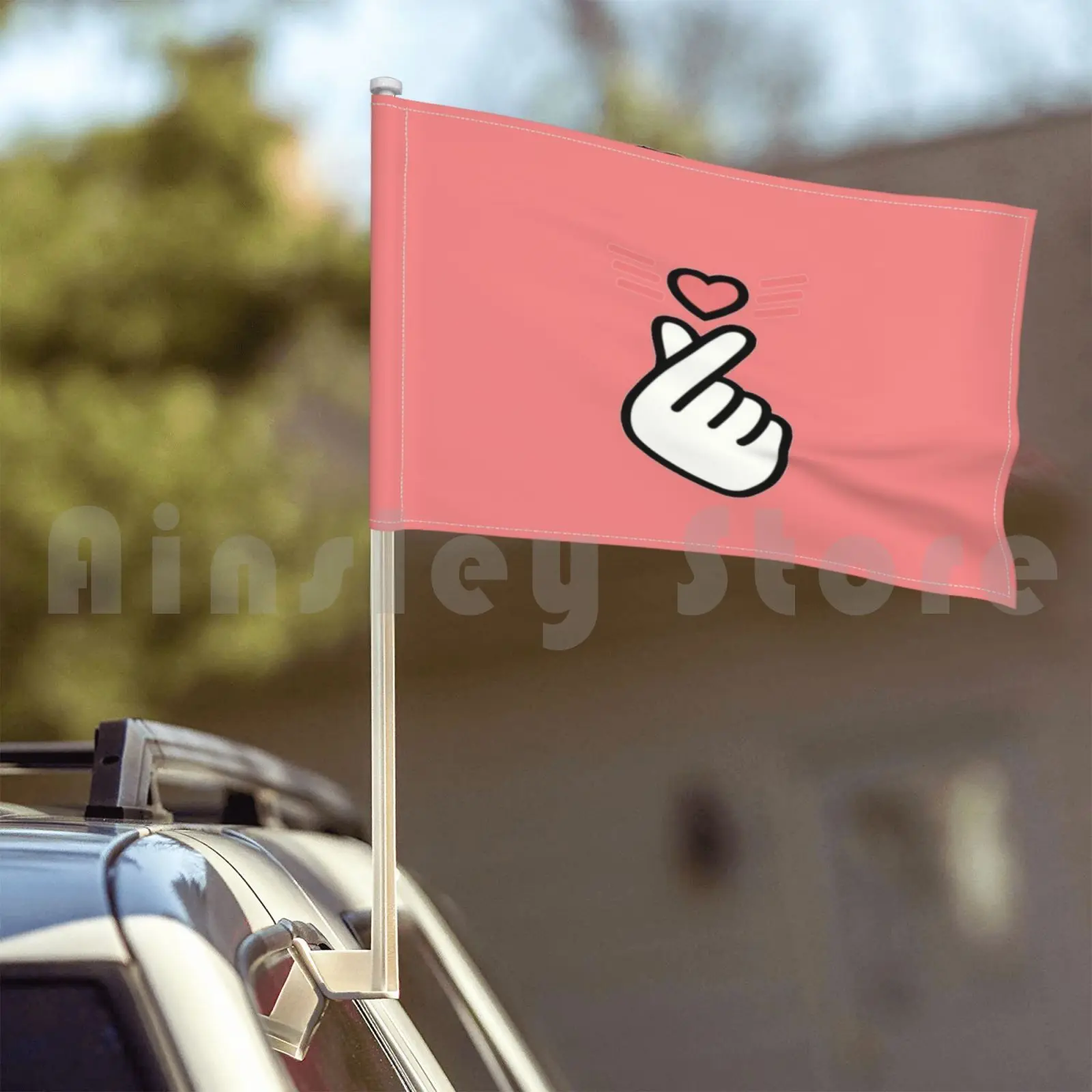 Уличный Декор Пальчиковое сердце флаг автомобиль корейское средний палец