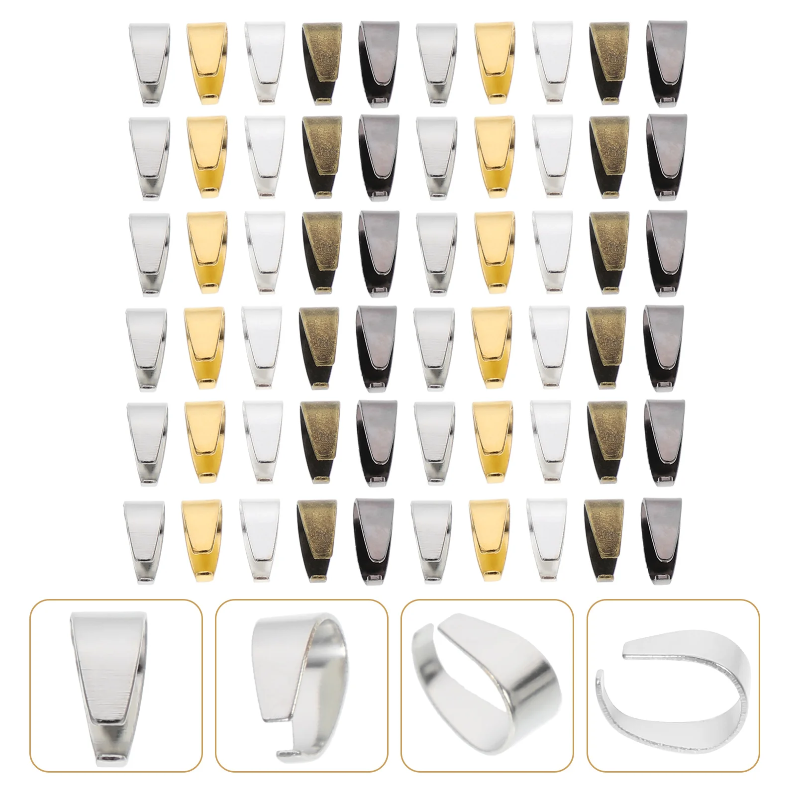 

Pendant Clasps Pinch Necklace Bail Clip Connector Pedant Jewelry Clasp Iron Links Charms Hook Snap Metal Bails Findings