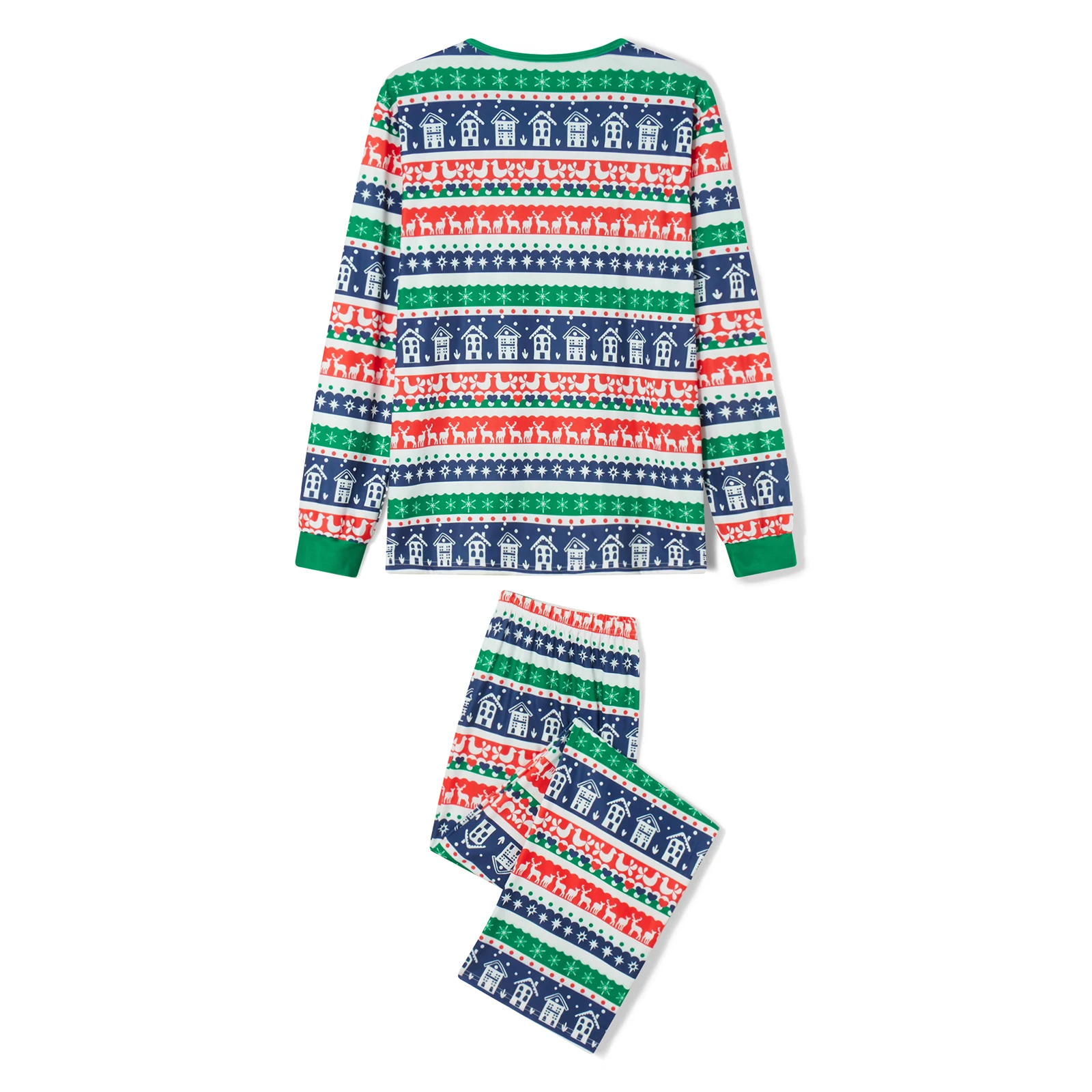 Женский комплект одежды Топ с длинным рукавом и брюки на резинке принтом лося