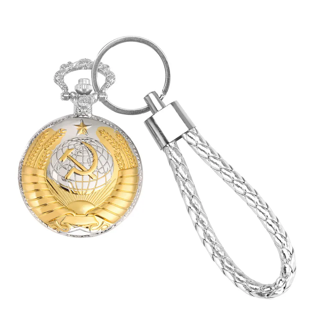 

Luxury Gold Men's Quartz Pocket Watch Set with Leather Rope Creative Fashion Pendant Clock Valentine's Day Gifts for Boyfriend