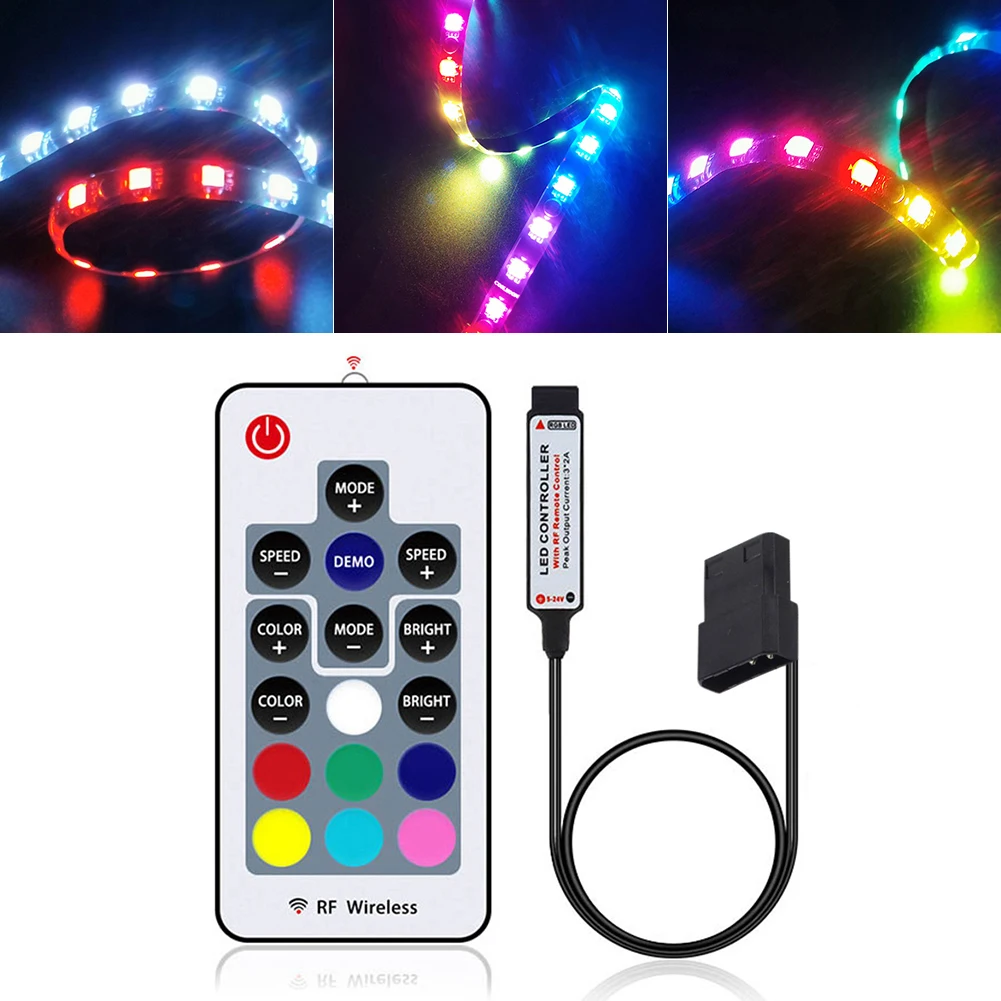 DC 12V 4 Pin RGB LED Control ler 17 клавиш беспроводной ИК пульт дистанционного управления для
