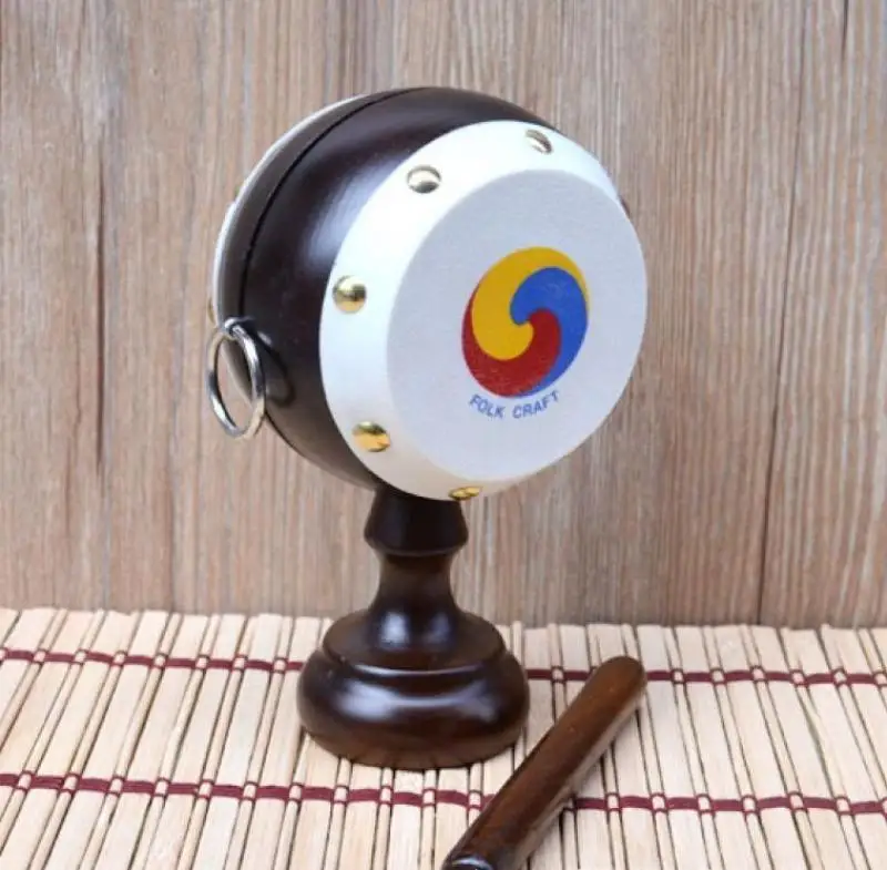 Корейский этнический традиционный круглый барабан для талии ударный инструмент