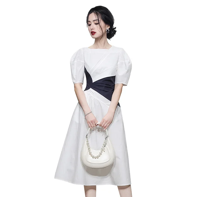 Лето 2022 новое стильное женское платье корейская версия светская мода цветное с