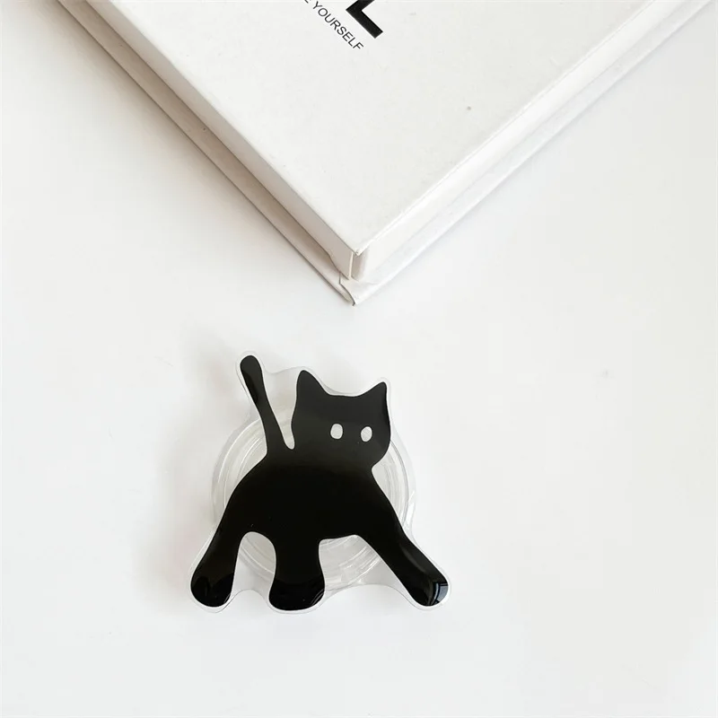 

CELLPHONE CAR HOLDER KAWAII PHONE ACCESSORY MOBILE PHONE GRIP, GRIPTOK ANIMALS BLACK BUTTERFLY FLOWER CAT ACRYLIC CARTOON GIFT