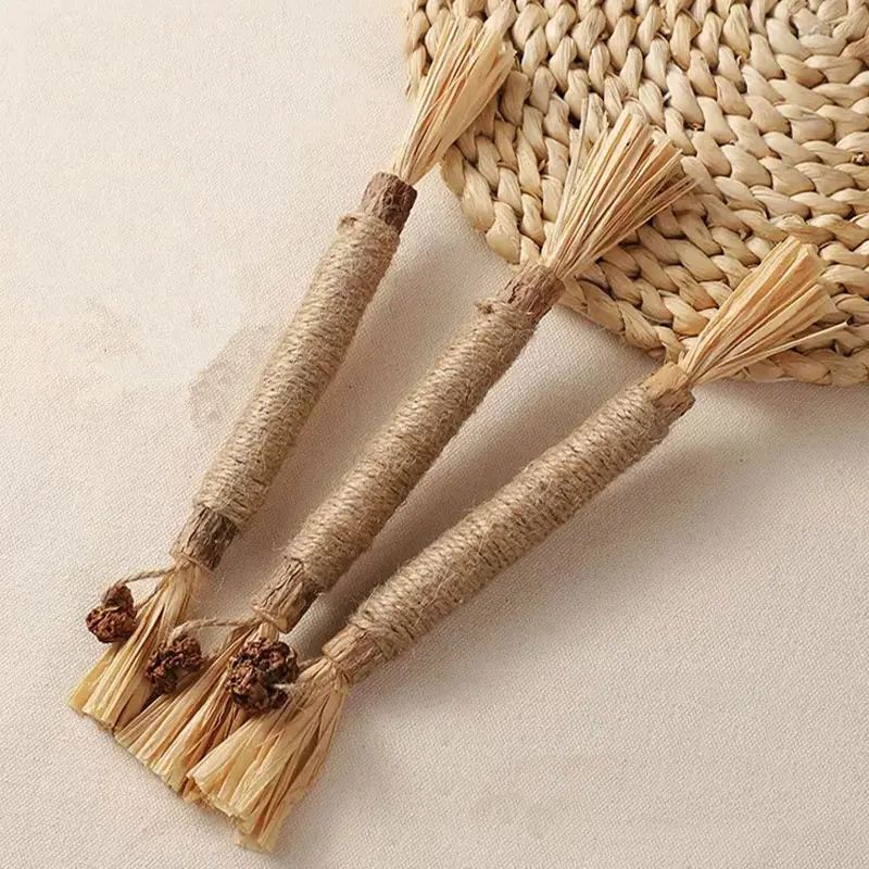 

Pet Cat Wooden Polygonum Stick Lafite Grass Cat Toy Molar Stick Catnip Cat Tooth Cleaning Silvervin Stick Cane Pet Supplies Toys